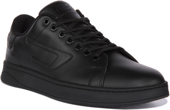 Diesel SAthene Low Scarpe da ginnastica allacciate in pelle da uomo in nero