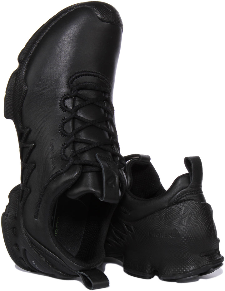 Ecco Biom Aex Zapatillas con cordones en piel y neopreno Hydromax para hombre en negro