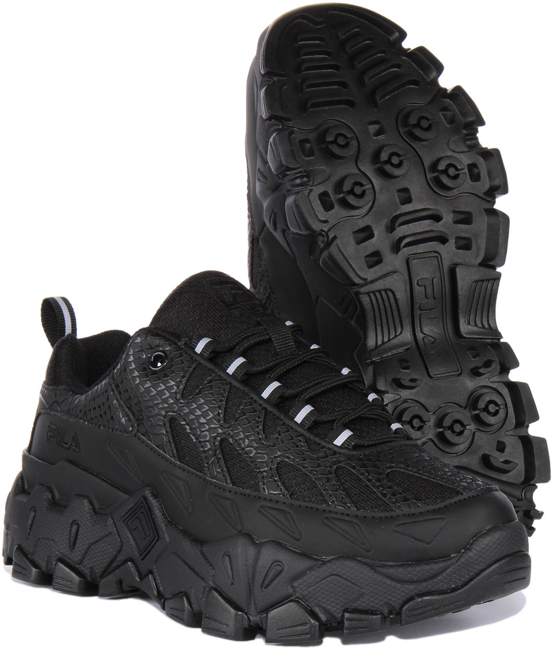 Fila Raid Low 2000 Zapatillas con cordones de plataforma gruesa en sintético para en negro