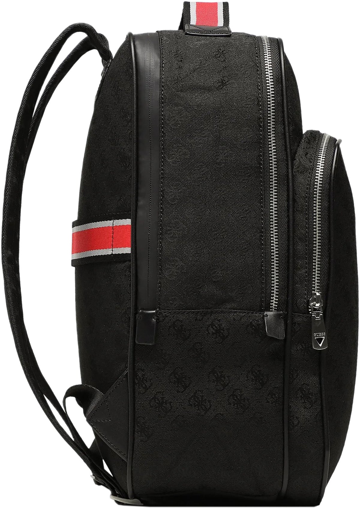 Mochila Guess Original Nl822132 Negro Strap Grabado Urbana