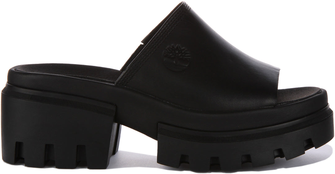 Timberland Everleigh Platform Sandals In Black For Women