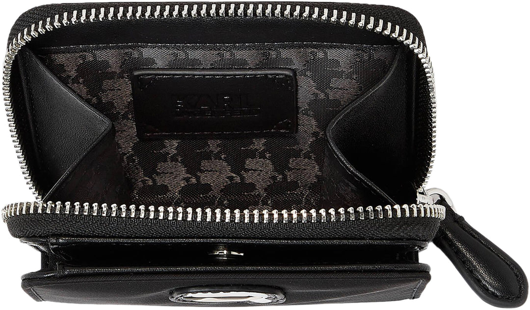 Karl Lagerfeld K Ikonik 2.0 Cartera pequeña de nylon para mujer en negro