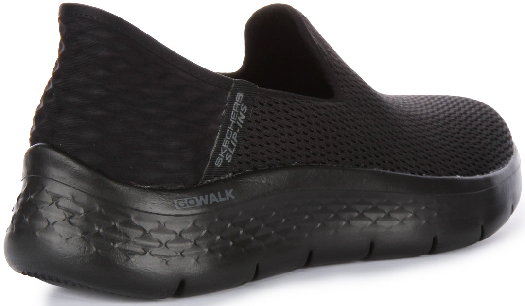 Skechers Hands Free Slip InsGo Walk Flex Relish Zapatillas de malla sin cordones para mujer en negro