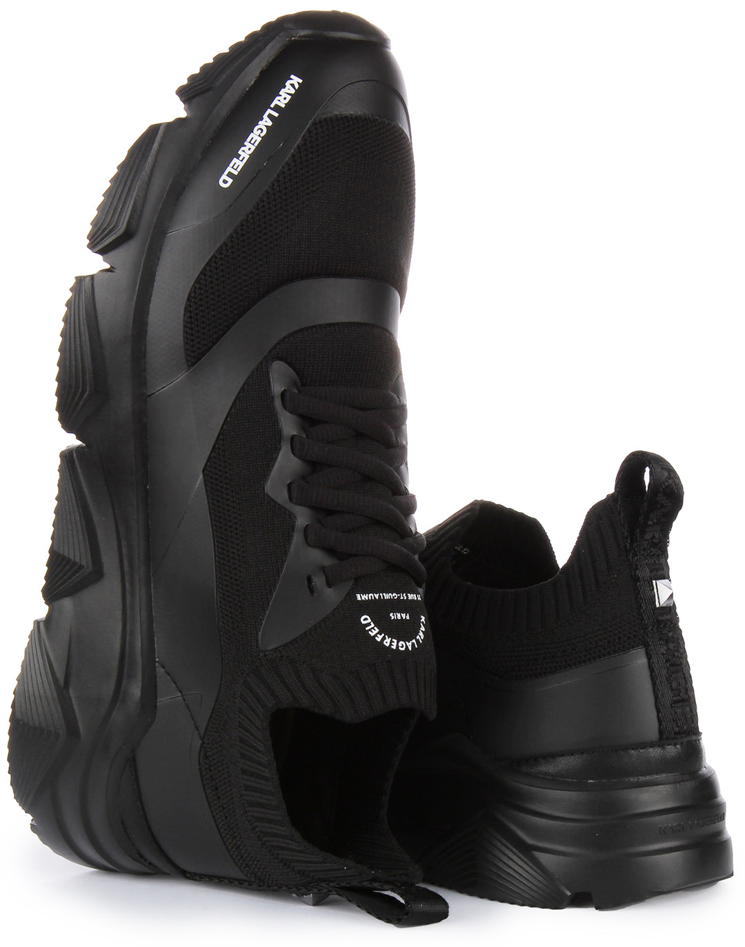 Karl Lagerfeld Verger Maison In Black For Men Knit Low Top