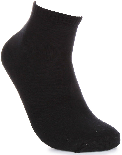 JUSTINREESS 2 pares de calcetines de corte bajo para hombre en negro