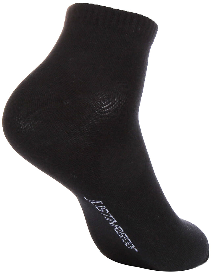 JUSTINREESS 2 pares de calcetines de corte bajo para hombre en negro