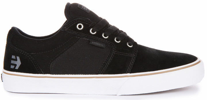 Etnies Barge LS Zapatillas con cordones de ante y lona para hombre en negro