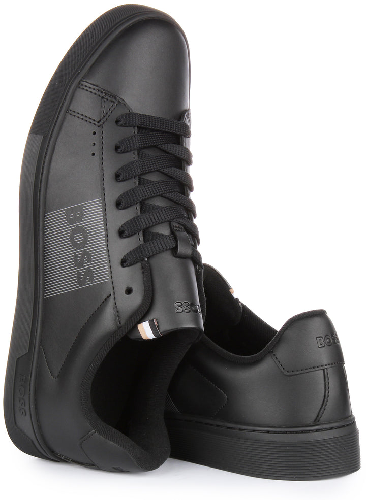 Boss Rhys Tenn PPR N Baskets synthétiques à lacets pour hommes en noir