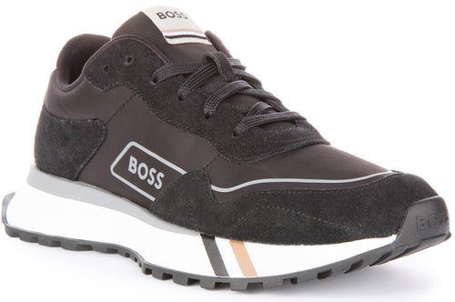 Boss Jonah Runn SDTX Baskets décontractées à lacets pour hommes en noir