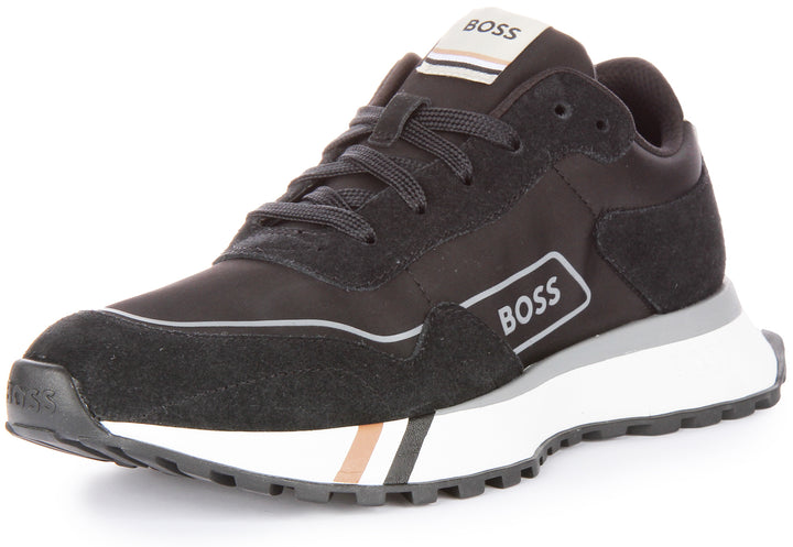 Boss Jonah Runn SDTX Scarpe da ginnastica casual allacciate da uomo in nero