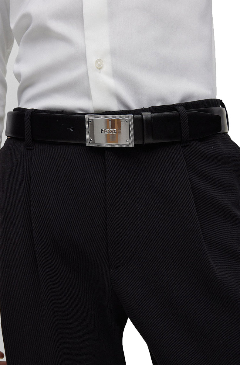 Boss Icon Diam Sz35 Belt In Black For Men