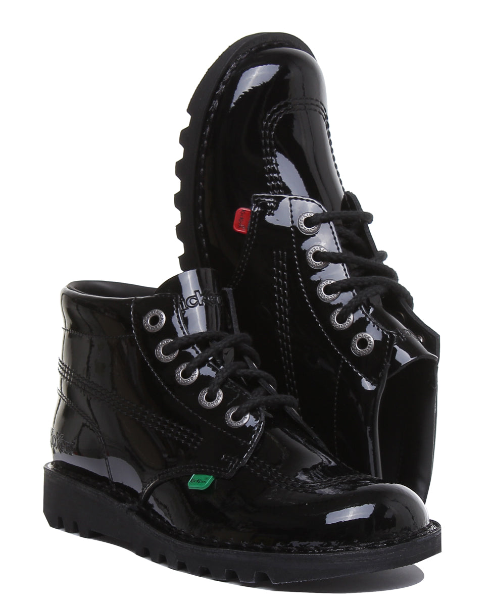 Kickers Kickers Kick Hi In Black Patent in Adults