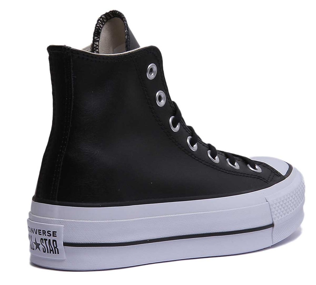 Converse Femme Converse Cuir Noir Et Blanc Converse 561675C CT All