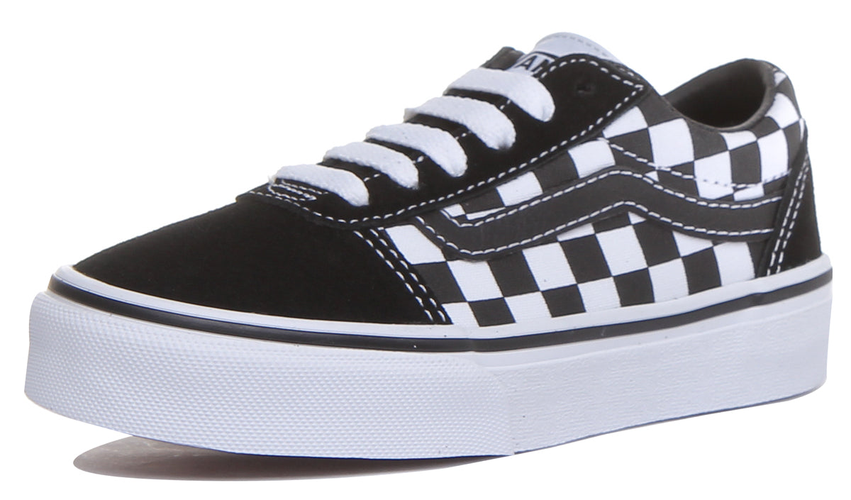 Vans old skool damier clearance enfant