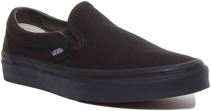 Vans Klassischer Herren Klassische Schlupf Auf Lässige Turnschuhe Schwarz