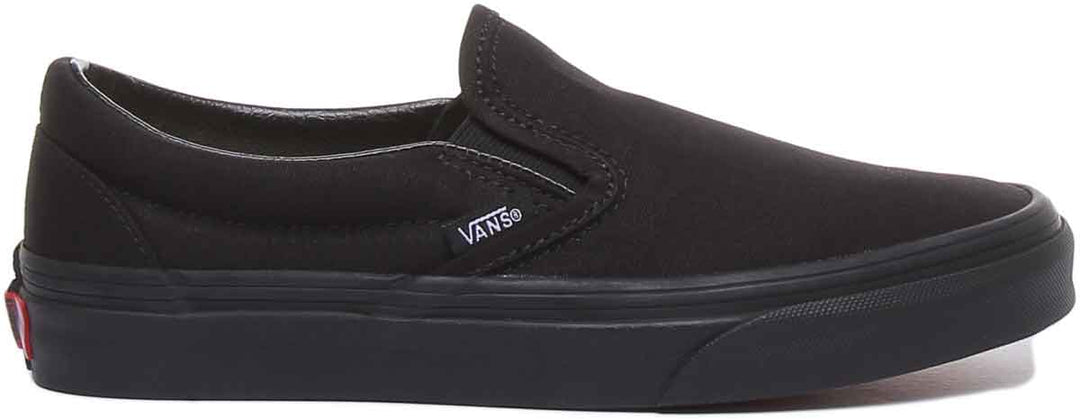 Vans Klassischer Herren Klassische Schlupf Auf Lässige Turnschuhe Schwarz