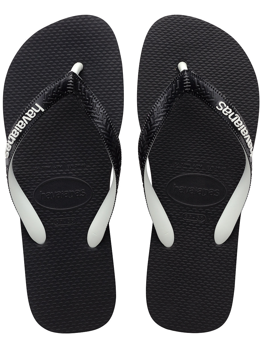 Havaianas Top Mix In Black White Strap