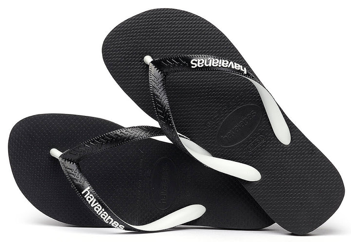 Havaianas Top Mix In Black White Strap