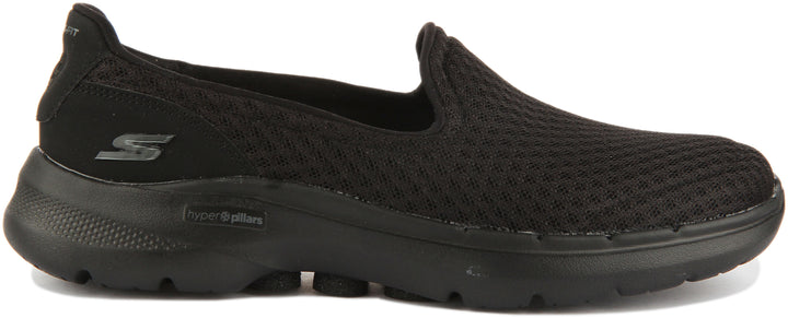Skechers Go Walk 6 Zapatillas de deporte de malla ligera para mujer en negro