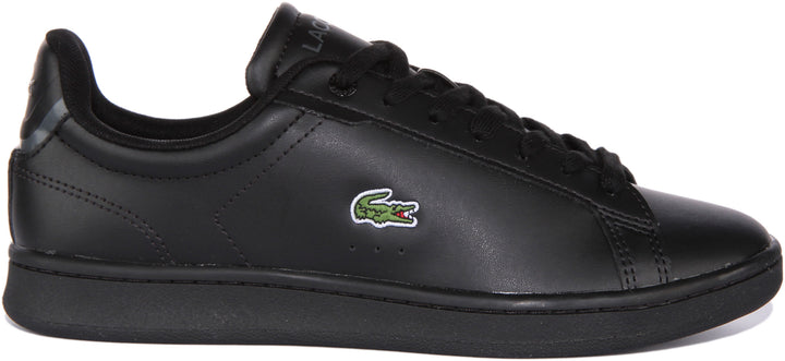 Lacoste Carnaby Pro BL23 1 Zapatillas con cordones de piel para jóvenes en negro negro