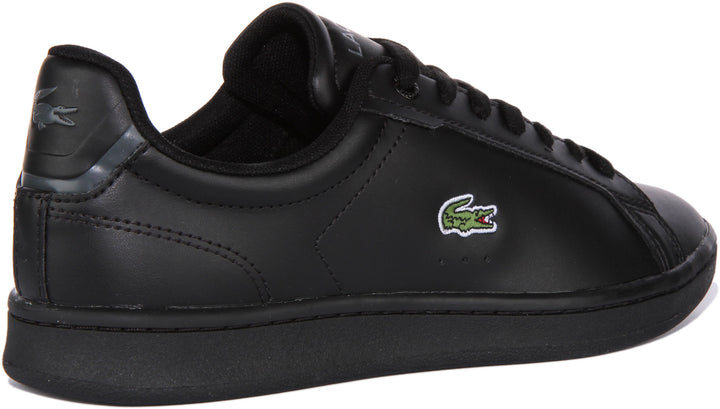 Lacoste Carnaby Pro BL23 1 Zapatillas con cordones de piel para jóvenes en negro negro