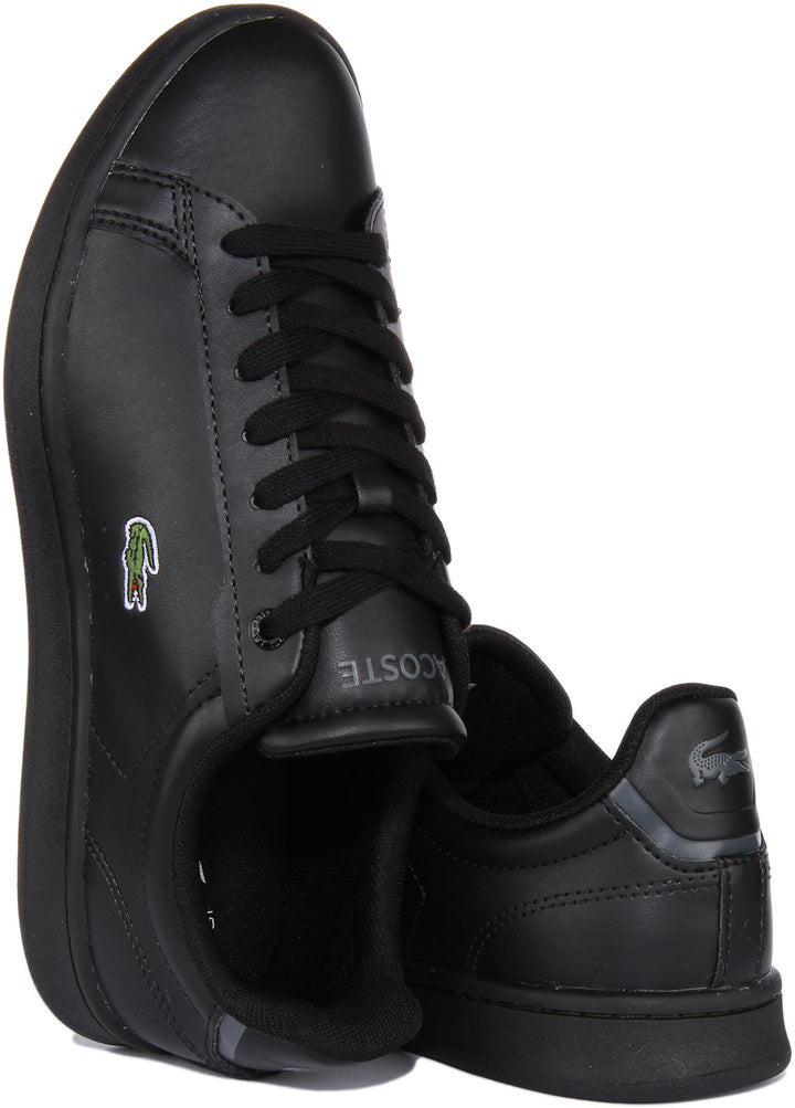 Lacoste Carnaby Pro BL23 1 Zapatillas con cordones de piel para jóvenes en negro negro