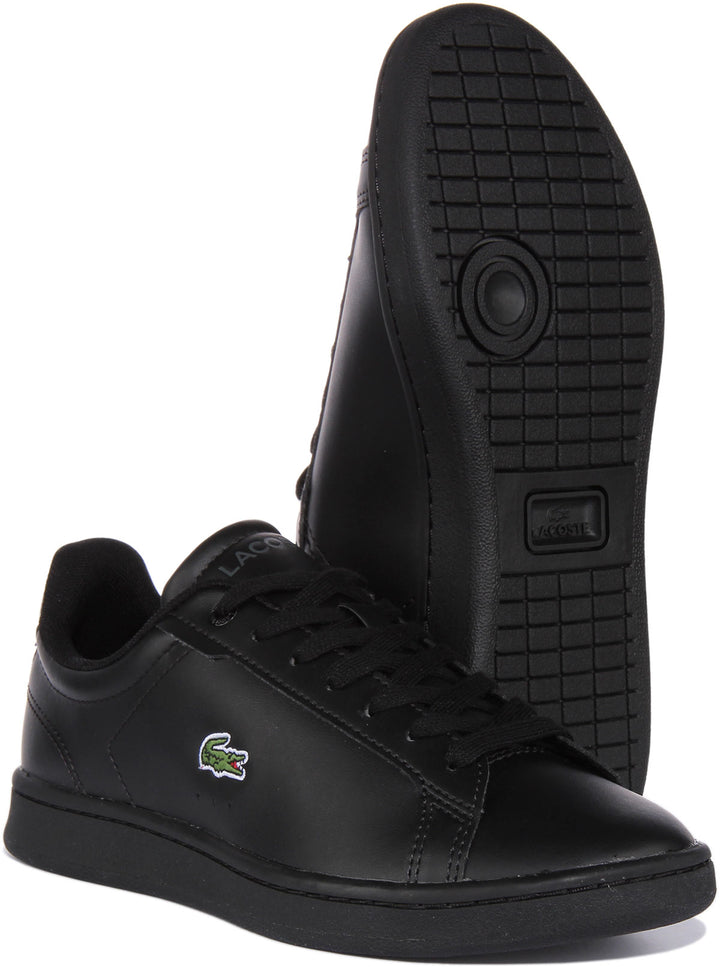 Lacoste Carnaby Pro BL23 1 Zapatillas con cordones de piel para jóvenes en negro negro