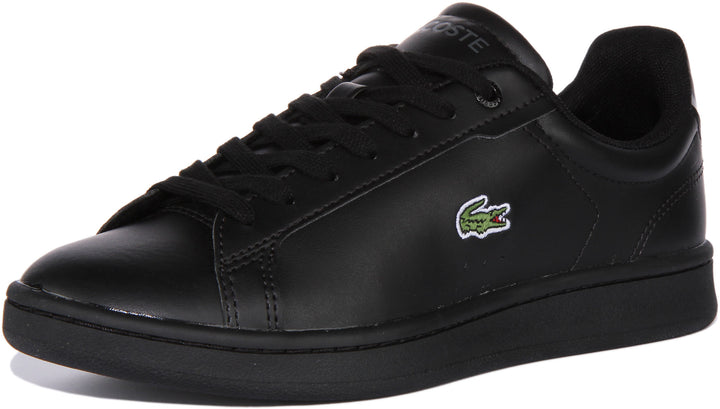 Lacoste Carnaby Pro BL23 1 Zapatillas con cordones de piel para jóvenes en negro negro