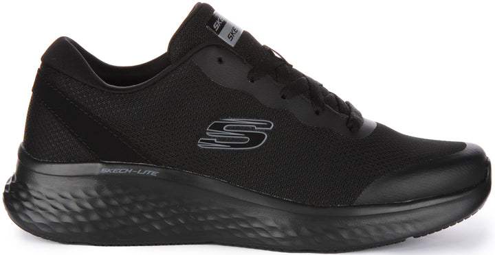 Skechers Skech Lite ProClear Rush Zapatillas de malla sintética con cordones para hombre en negro negro