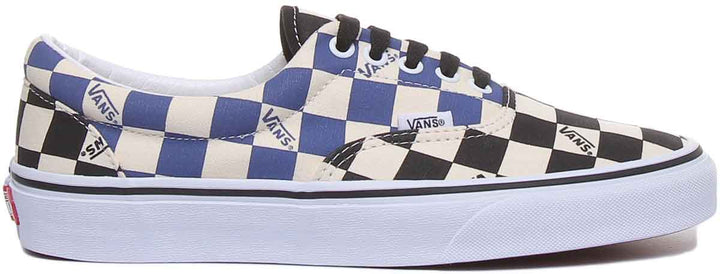 Vans Era Big Check Herren Klassische Schnürung Schachbrett Turnschuhe Schwarz Blau