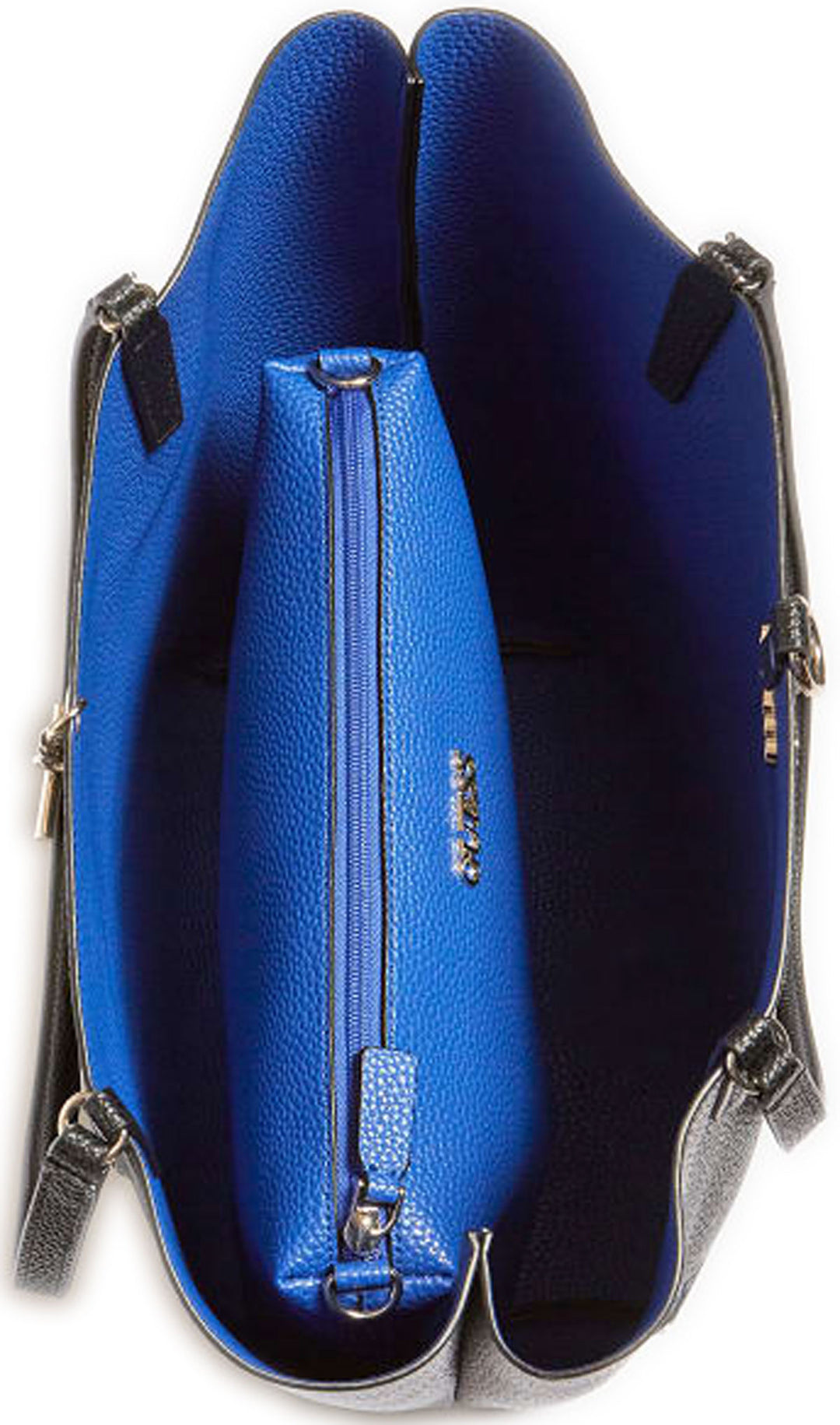Guess Alby Toggle Tote In Black Blue For Women Tote Handbag