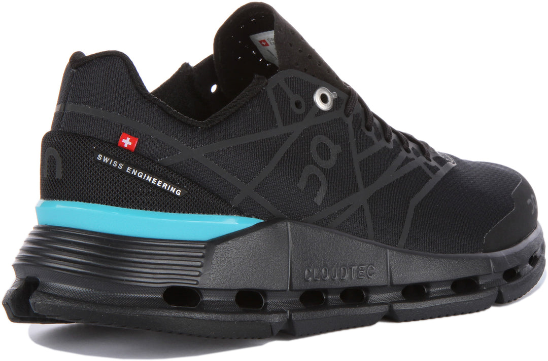 On Running Cloudnova Z5 Scarpe da ginnastica allacciate in rete da donna in nero blu