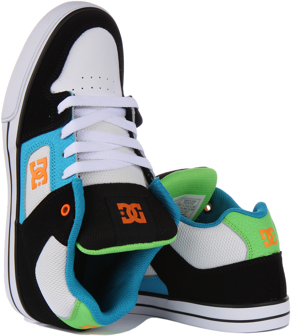 Black and best sale blue dc shoes