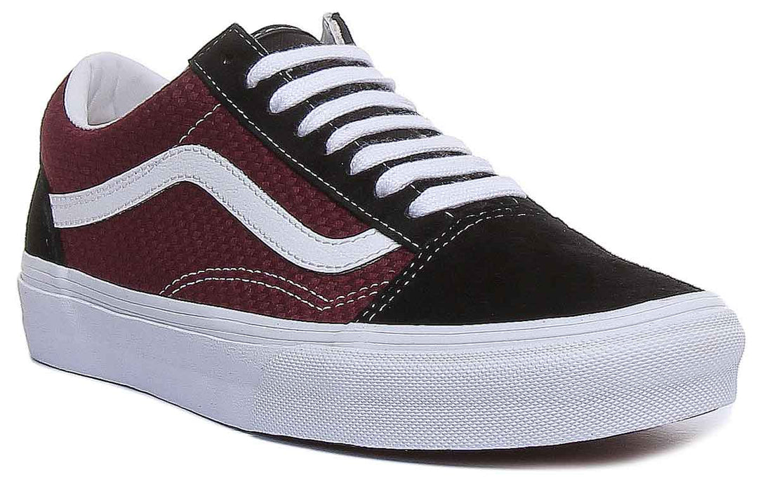 Vans Classic Old Skol In Black Bordo For Women Side Stripe