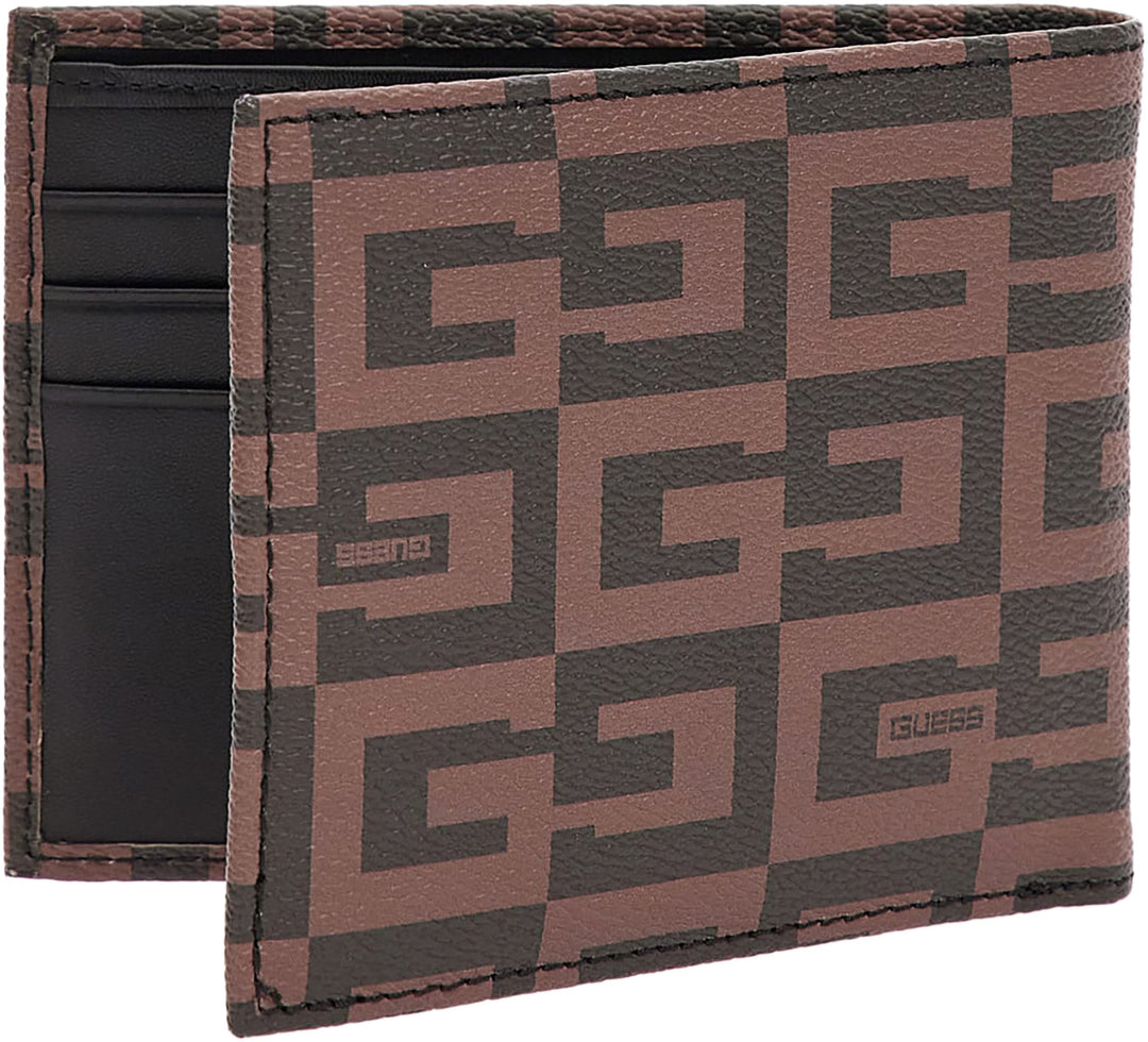 Guess Vezzolla Card & Note Wallet  In Black Brown