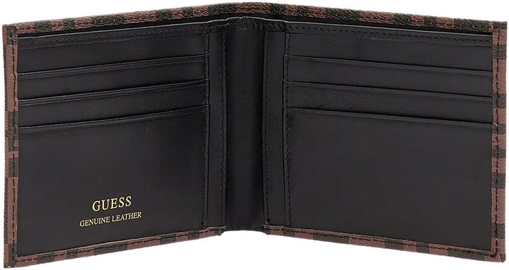 Guess Vezzolla Card & Note Wallet  In Black Brown