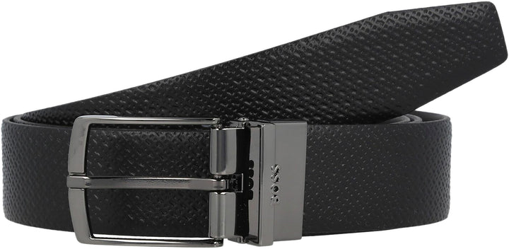 Boss Olog Ceinture réversible pour hommes en noir brun