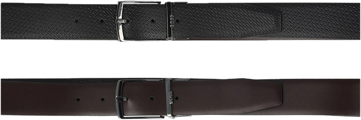 Boss Olog Ceinture réversible pour hommes en noir brun