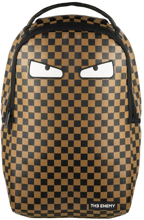 The Enemy B check Backpack In Black Brown