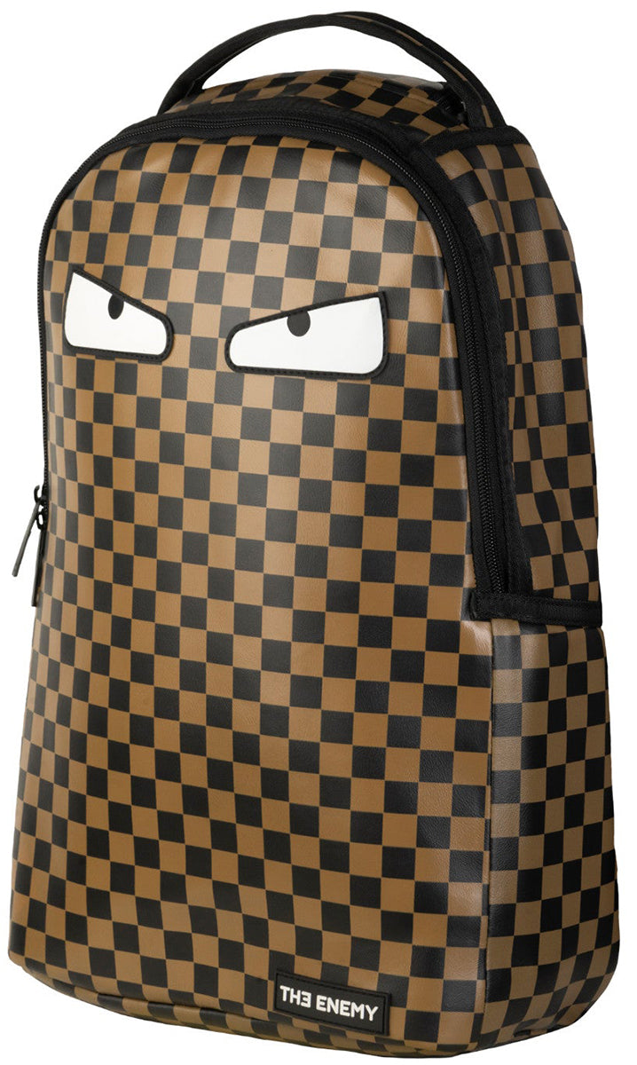 The Enemy B check Backpack In Black Brown