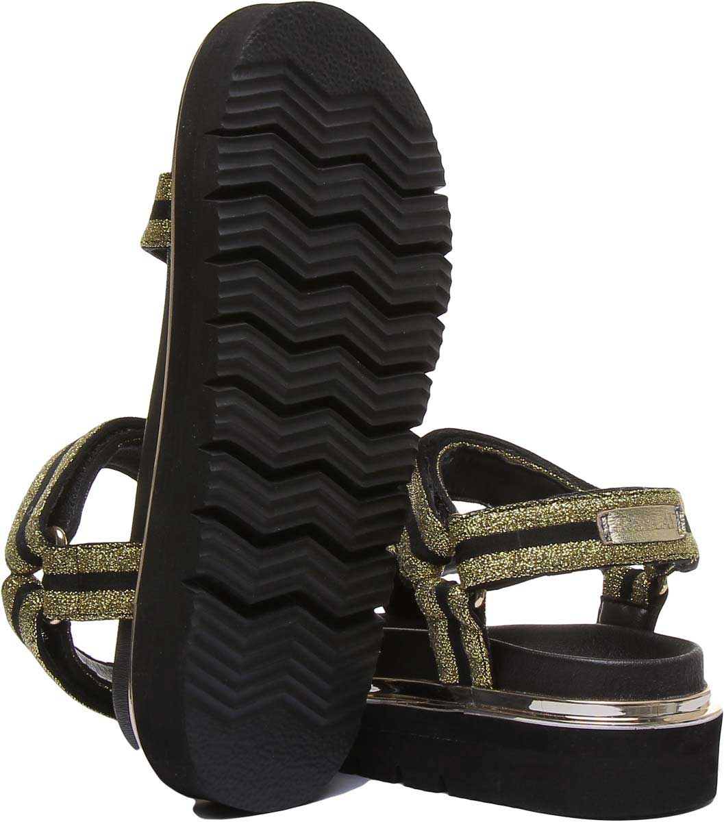 Replay Hyndem Women Sandals In Black Gold