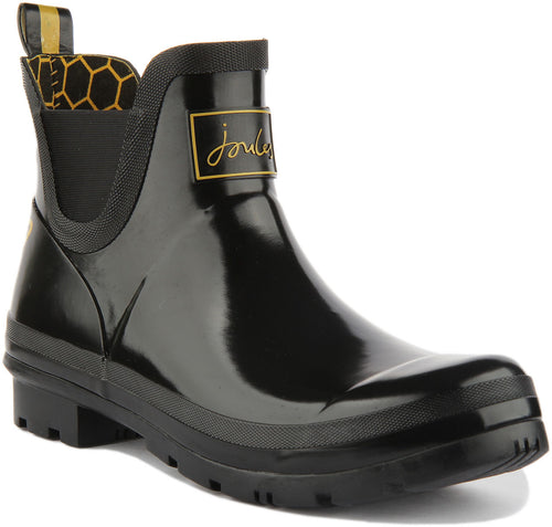 Joules Wellibob In Black Gold Bee For Women
