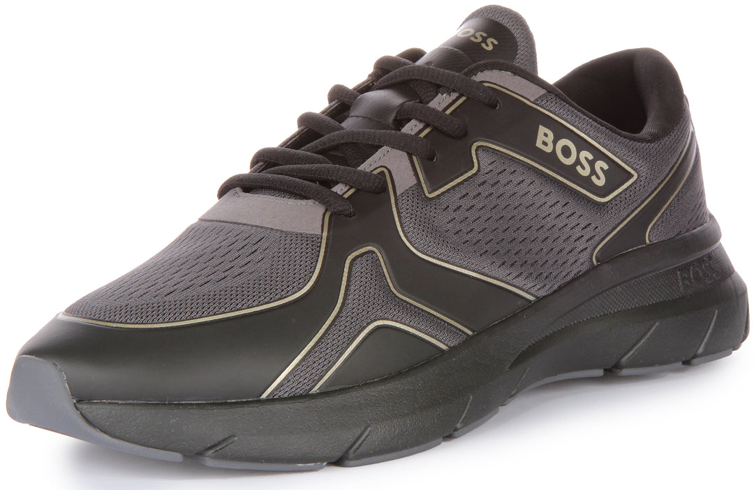 Boss Owen Runner Empire In Black Gold For Men