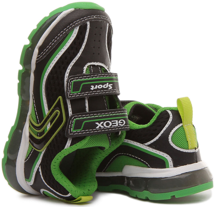 Geox J Android B.C In Black Green For Kids