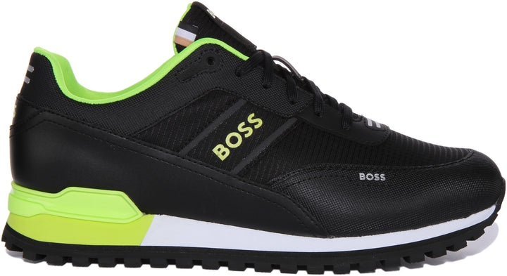 Boss Parkour L Runn RS Zapatillas con cordones para hombre en negro verde