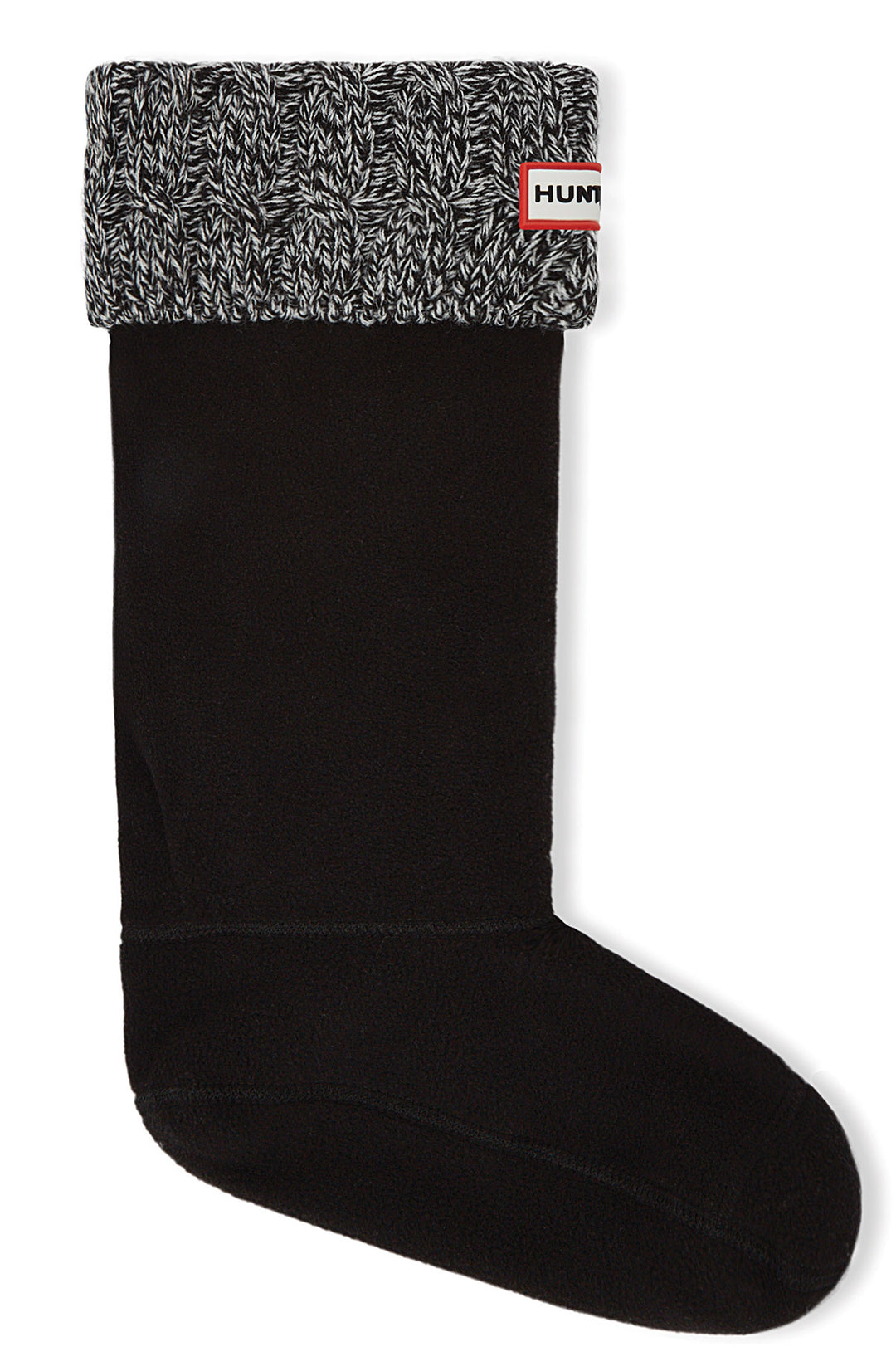 Hunter Original Calcetines de punto de seis puntos con puño de bota alta para mujer en negro gris