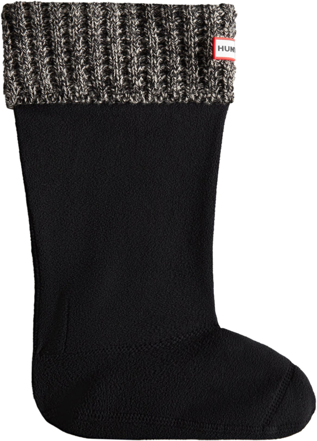 Hunter Boots Ladies Fleece Welly Socks Hunter Waffle Tall In Black