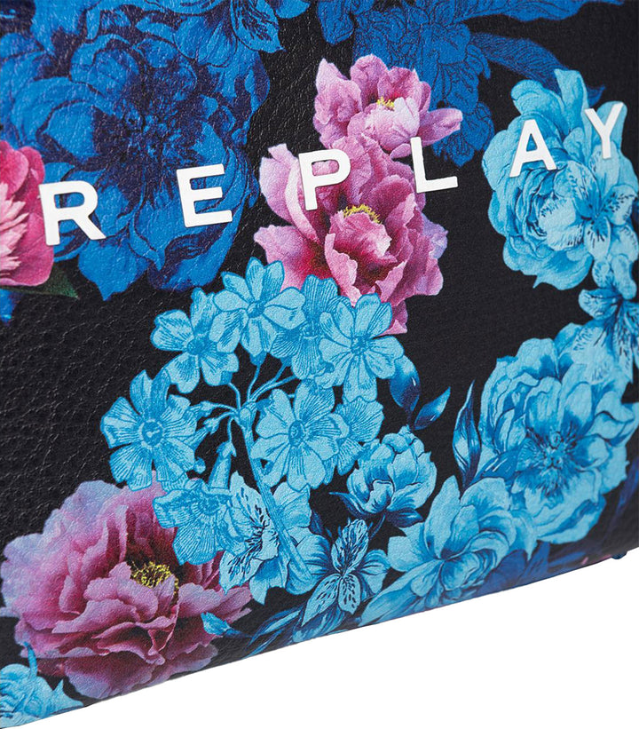 Replay FW3112.001 Sac à bandoulière imprimé floral pour femmes en noir multi