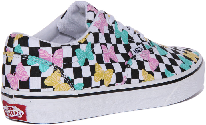 Vans Doheny In Black Butterfly Checkerboard For Junior