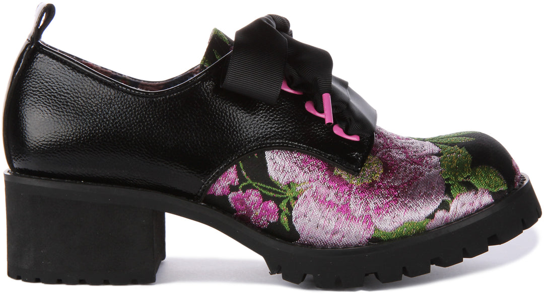 Irregular Choice On Your Mind In Black Floral For Women